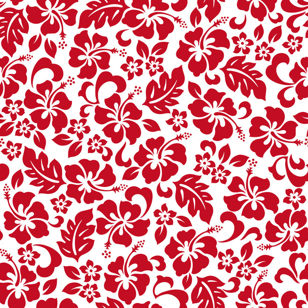 Hibiscus flower pattern - Vector, Imagen