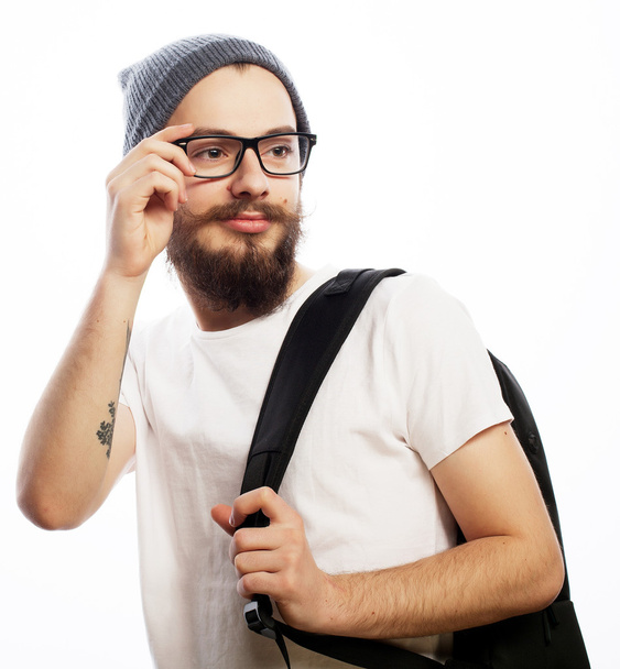 happy young bearded man - Zdjęcie, obraz