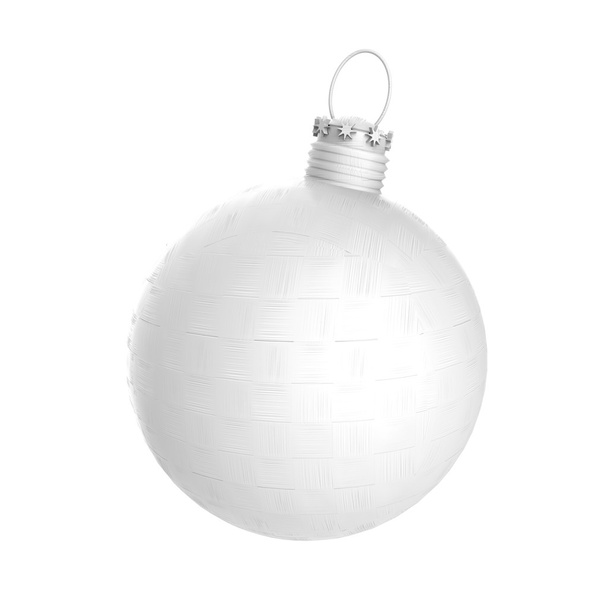 Empty 3d Christmas ornament on white background - Photo, Image