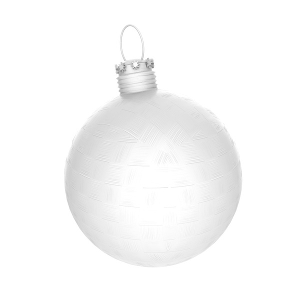 Lege 3d kerst ornament op witte achtergrond - Foto, afbeelding