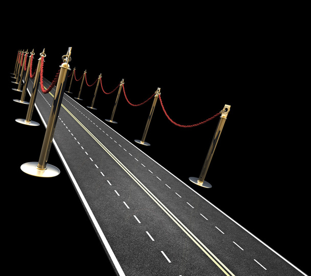 Carpet road concept background High resolution 3D - Foto, afbeelding