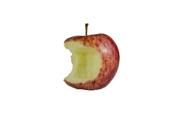 Biss Apfel isoliert auf weißem Hintergrund - Foto, Bild