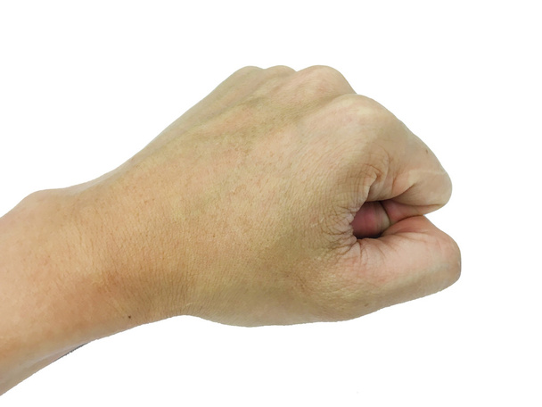 Fist on the white background - Photo, Image