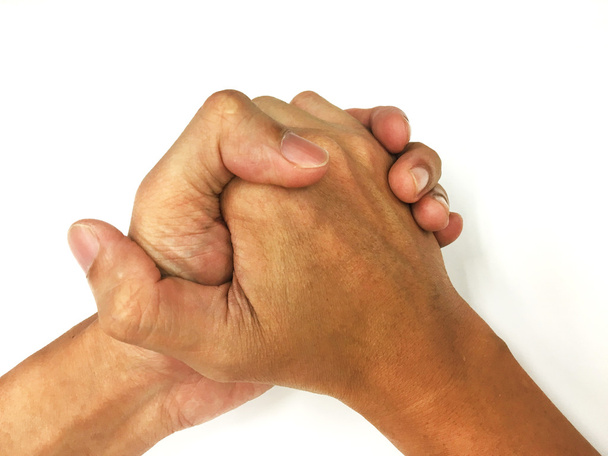 shake hands on the white background - Photo, Image