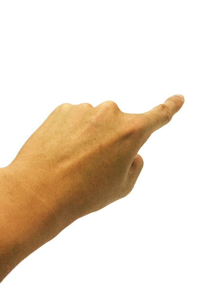 δάχτυλο δεικτών σχετικά με το λευκό φόντο - Φωτογραφία, εικόνα