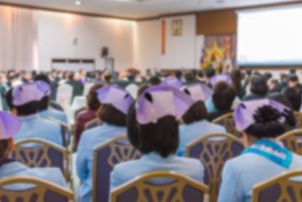Blur of nurses in meeting room and Presentation in conference ha - Photo, Image