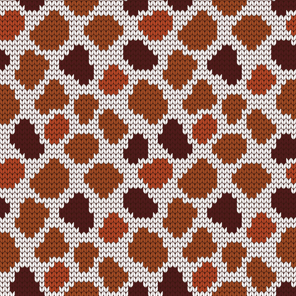 Knitted seamless pattern cow spots - Vector, Image