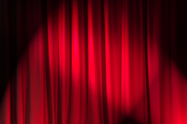 Brightly lit curtains in theatre concept - Photo, Image