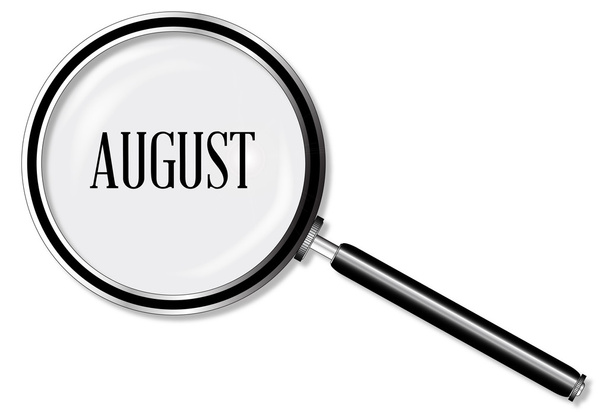 August Magnifying Glass - Vector, Image