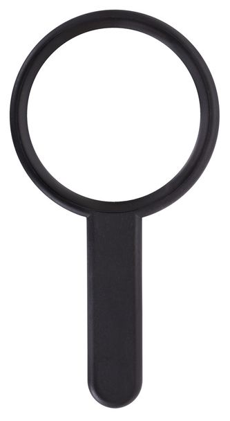 Black magnifying glass or simple hand mirror - Photo, Image
