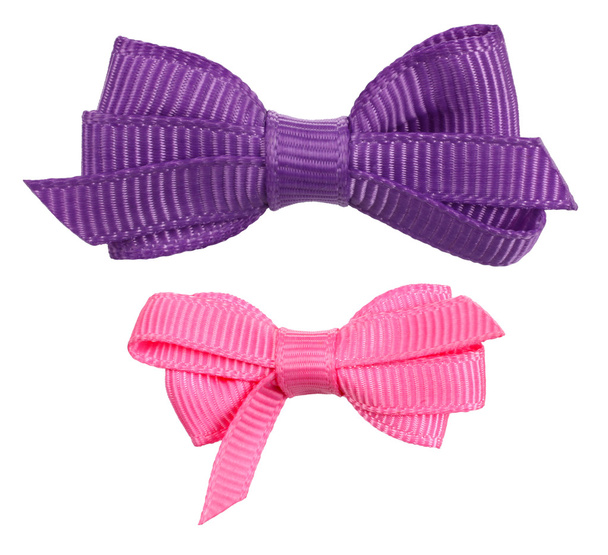 Две декоративные ленточки бабочки фиолетовые розовые
 - Фото, изображение