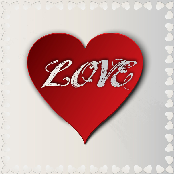 Happy Valentines Day greeting card template - Vettoriali, immagini
