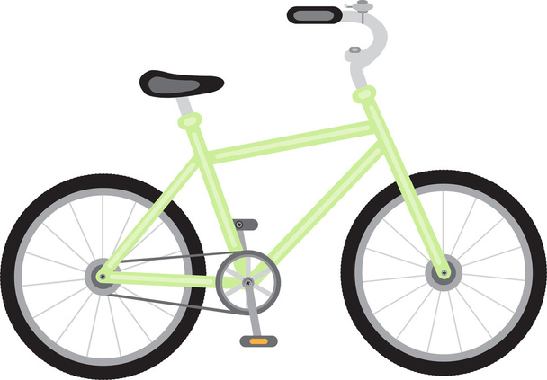 grünes Fahrrad auf transparentem Hintergrund - Vektor, Bild