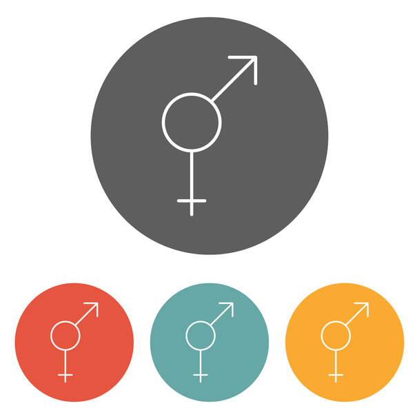 Férfi és női jel ikon - Vektor, kép