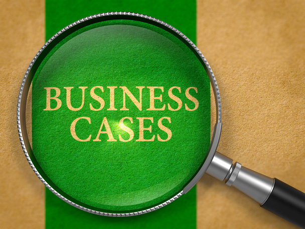 Business Cases through Lens on Old Paper. - Fotografie, Obrázek