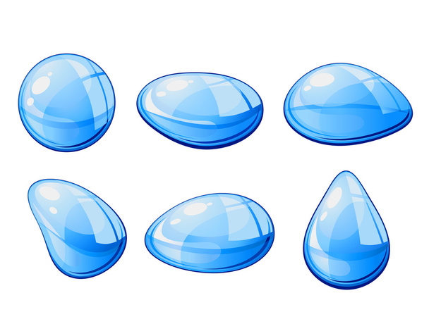 Gotas de agua de primer plano
 - Vector, Imagen