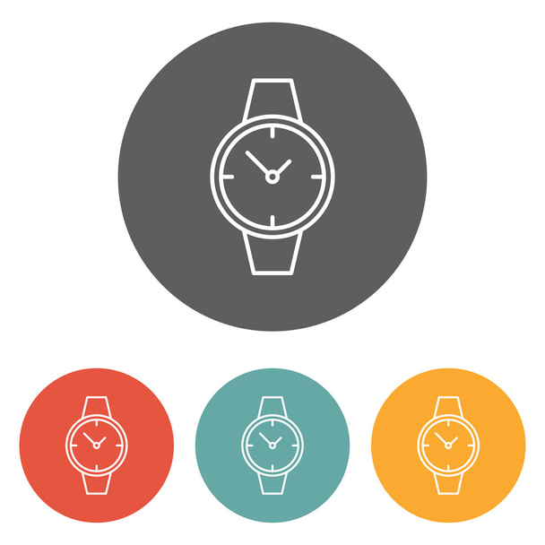 watch icon on circle - Διάνυσμα, εικόνα
