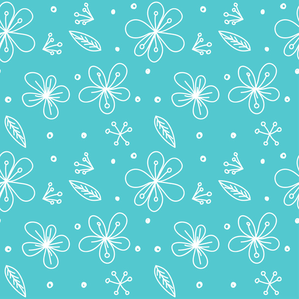 Hand drawn doodle seamless pattern background. - Vector, Image