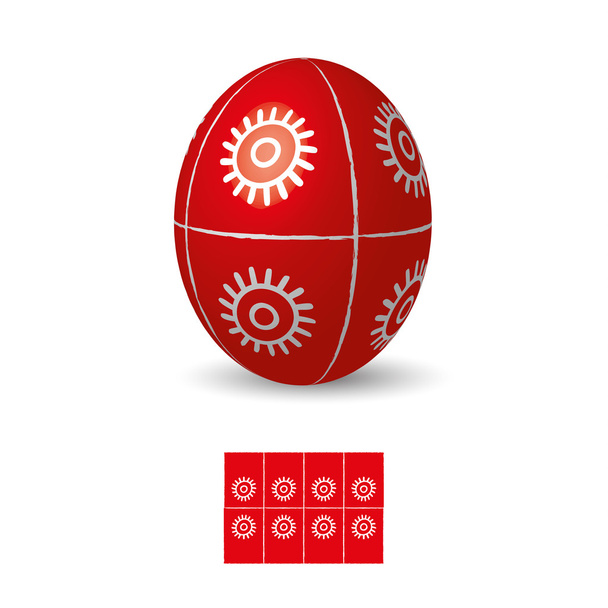 Huevo de Pascua con adorno
 - Vector, Imagen