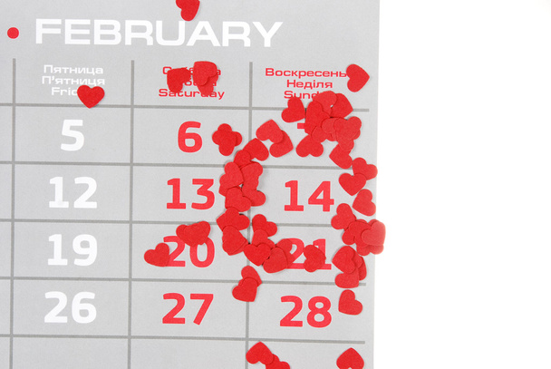 Kalendarz lutego - Zdjęcie, obraz