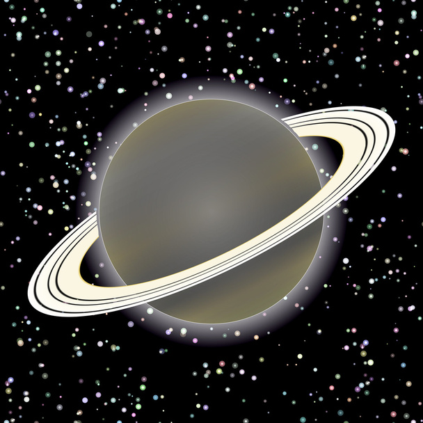 Vektorový obrázek planety Saturn - Vektor, obrázek