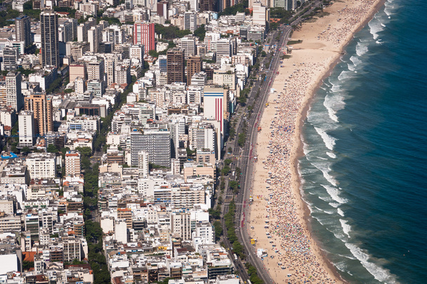 Letecký pohled na Ipanema a Leblon Beach - Fotografie, Obrázek