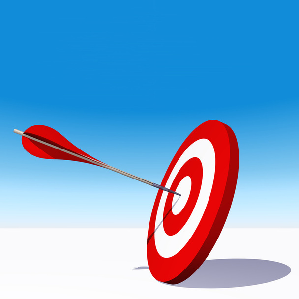 Kırmızı dart hedef tahtası - Fotoğraf, Görsel