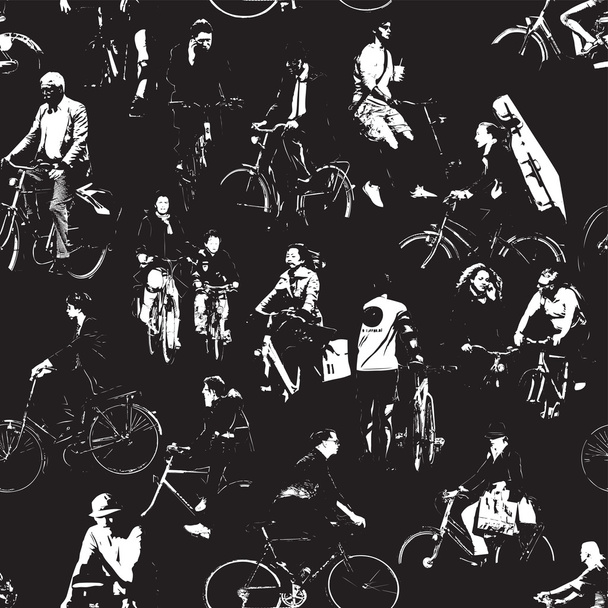 Patrón de repetición de ciclistas
 - Vector, imagen
