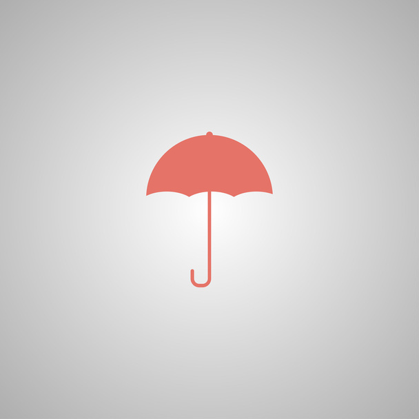 Icono de signo de paraguas. Símbolo de protección contra lluvia. Estilo de diseño plano. - Vector, Imagen
