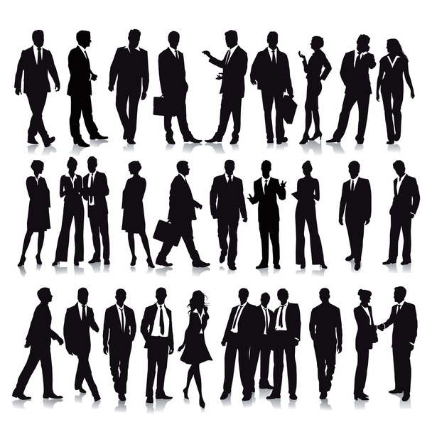 30 Standing Business People - Vector, Image