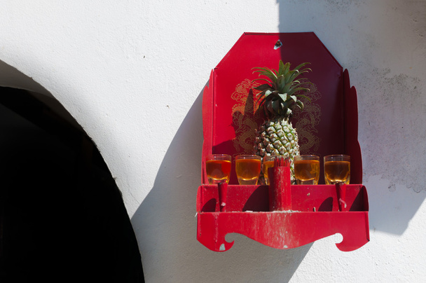 Pineapple worship on a  Buddha shelf - Photo, Image