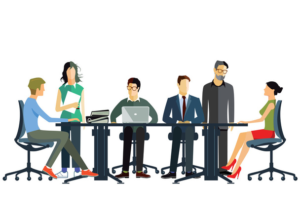Meeting in the Office - Vector, Image