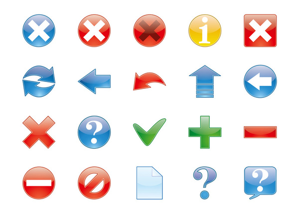 Icons set vector illustration - Vector, Image