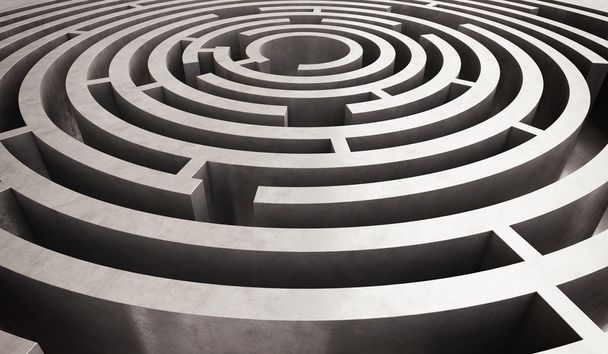 labirinto circular difícil
 - Foto, Imagem
