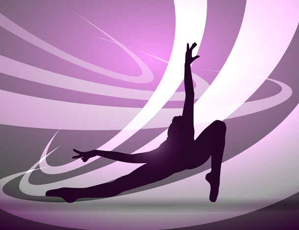 Silhouette of a gymnasts, vector - Vector, Image