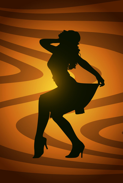 Girl dancing - Vector, Image