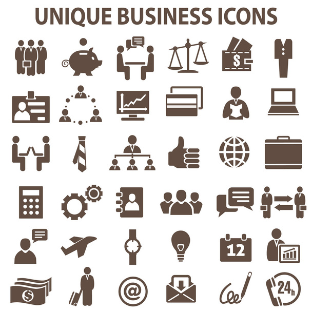 Уникальная икона бизнеса
 - Вектор,изображение