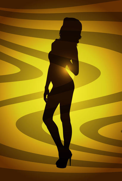 Silhouette fille noir
 - Vecteur, image