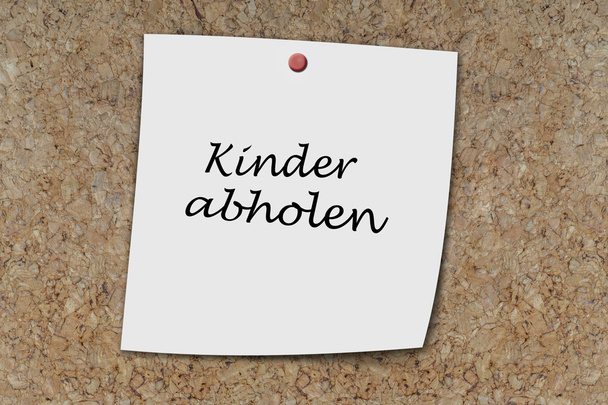 Kinder abholen, написана на пам'ятку - Фото, зображення