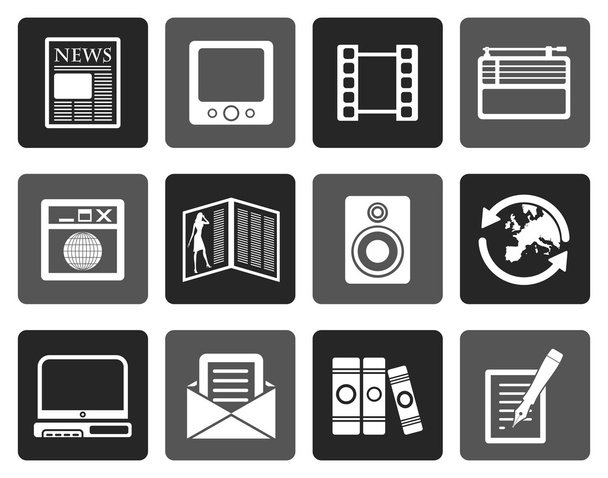 Flat Media and information icons - Vector, Image