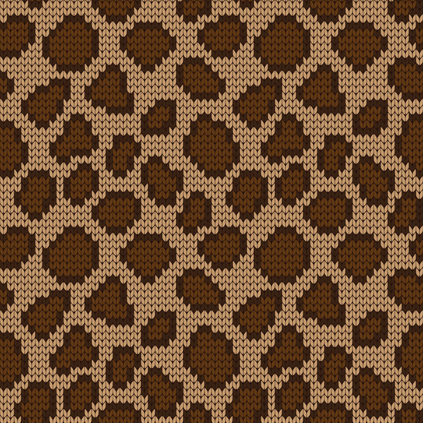 Knitted seamless pattern cheetah spots - Vector, Image