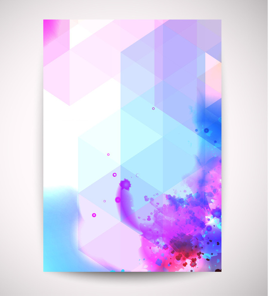 triangular background with light pink and blue colors - Vetor, Imagem