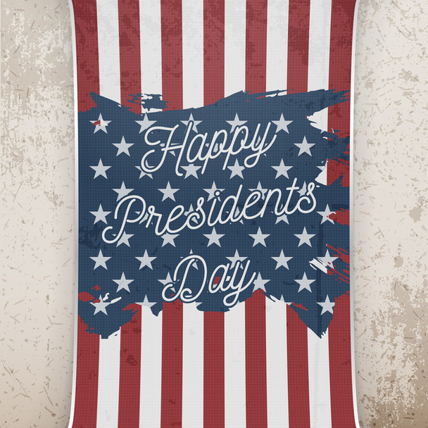 Happy Presidents Day on US national Flag Banner - ベクター画像