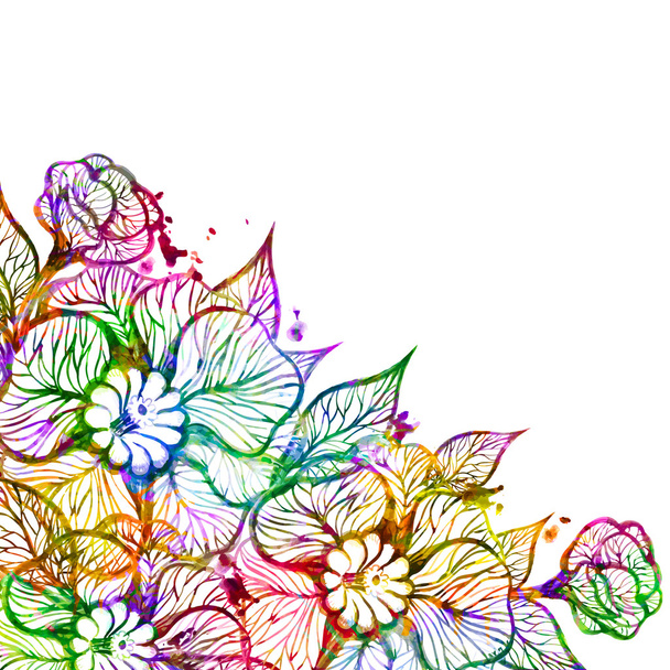Vector floral background with flowers. EPS10 - Vetor, Imagem
