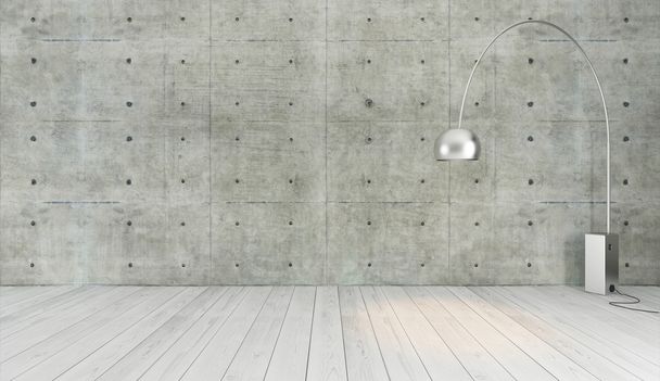 betonnen wand loft stijl decor met vloer licht, achtergrond, tem - Foto, afbeelding