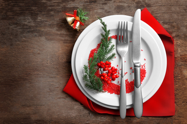 Christmas serving cutlery - Фото, изображение