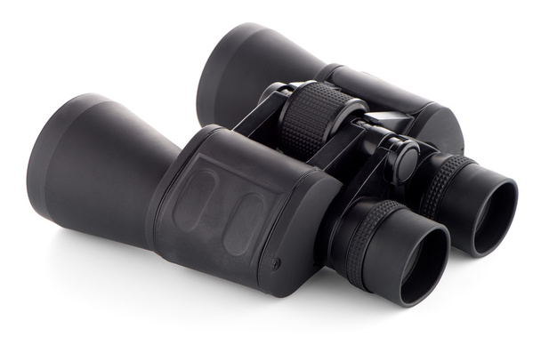 Black binoculars isolated - Fotó, kép