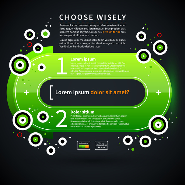 Modern business layout with green shapes - Vector, Image