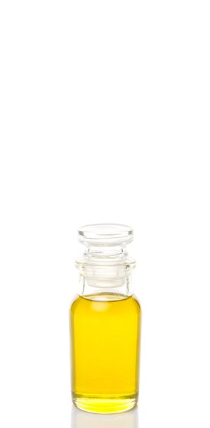 Olive Oil In Glass Bottle - 写真・画像
