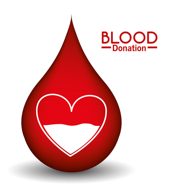 Кампания по сдаче крови
 - Вектор,изображение